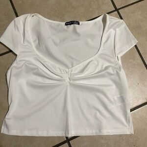 SHEIN Cream Crop Top
